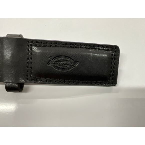 New No Tags Dickies Black Coated Leather Belt 2X - 46-48 Anchor Buckle Closure - Picture 6 of 9